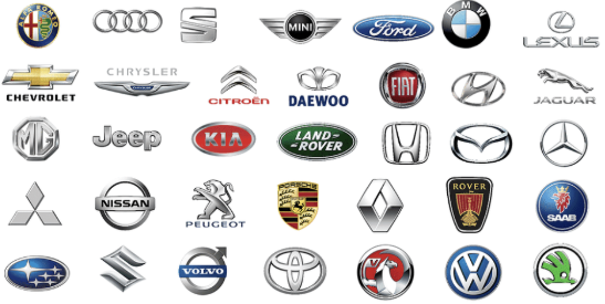 Car brands we service (Audi, BMW, Ford, Lexus, Jaguar, Toyota, VW, and more)